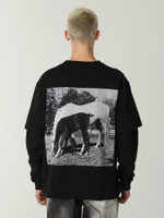 Мужской Лонгслив Horses Layered