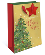 Пакет подарочный бумажный премиум новогодний 260х320х120 1595.005 (АртДизайн)