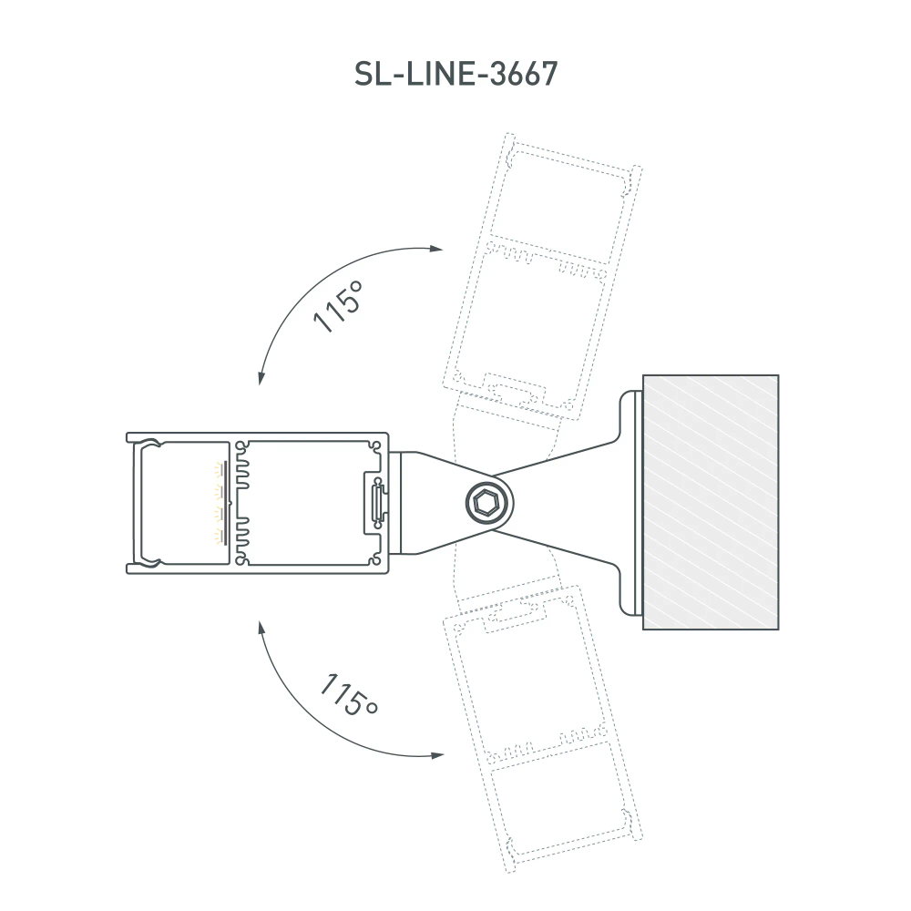 Профиль с экраном SL-LINE-3667-2500 ANOD+OPAL (Arlight, Алюминий) 020463