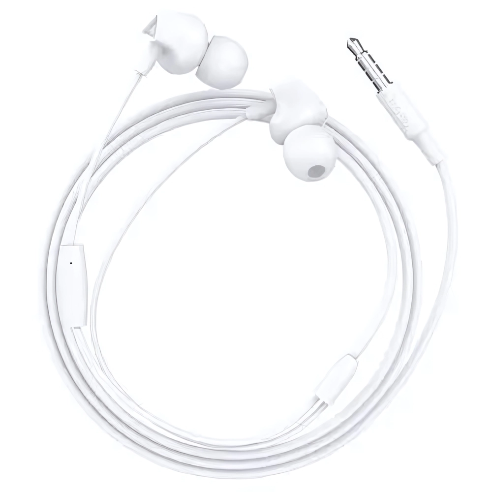 Гарнитура HOCO M60, вакуумные, разъем Jack, кабель 1.2 м White