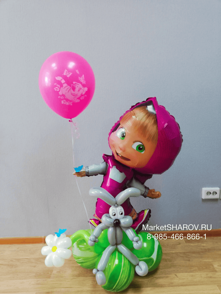 Маша с шариком, фигура из шаров