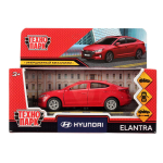 Модель ин. мет. "Hyundai Elantra" 12см, двери, багаж, красный, коробка ELANTRA-12-RD (Технопарк)