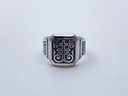 Кольцо из серебра/Чернение