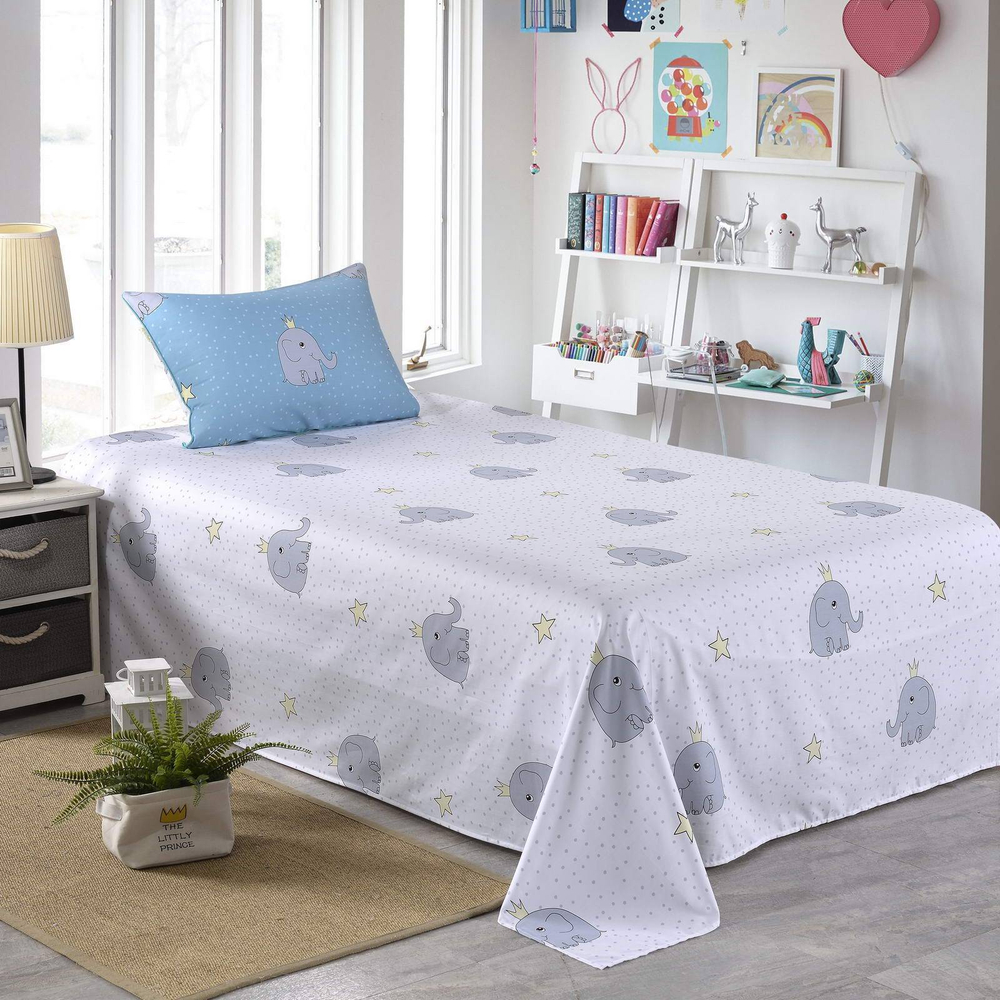 Детское постельное белье Sofi De MarkO Слон голубое