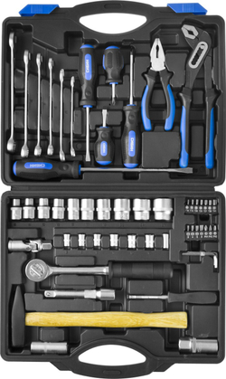 СИБИН 56 предм., (1/2″+1/4″), универсальный набор инструмента (27765-H56)