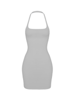 grey halter dress