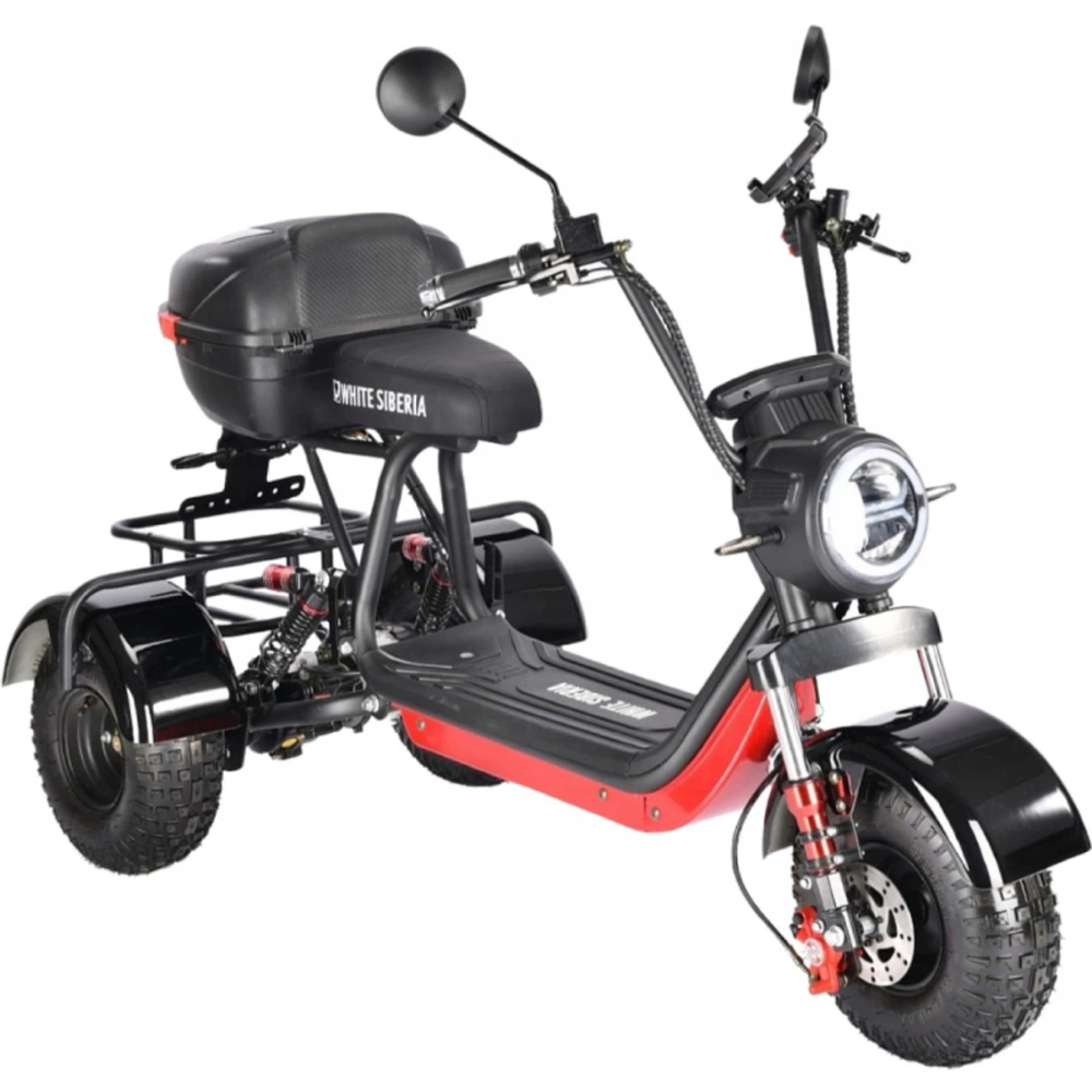 Электроскутер CityCoco WHITE SIBERIA TRIKE MINI 1500W Черный