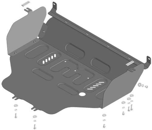 Защита стальная 2 мм Д;КПП для Dongfeng K33 (K32); V=2.3D; FWD; с 2023 Motodor.78612