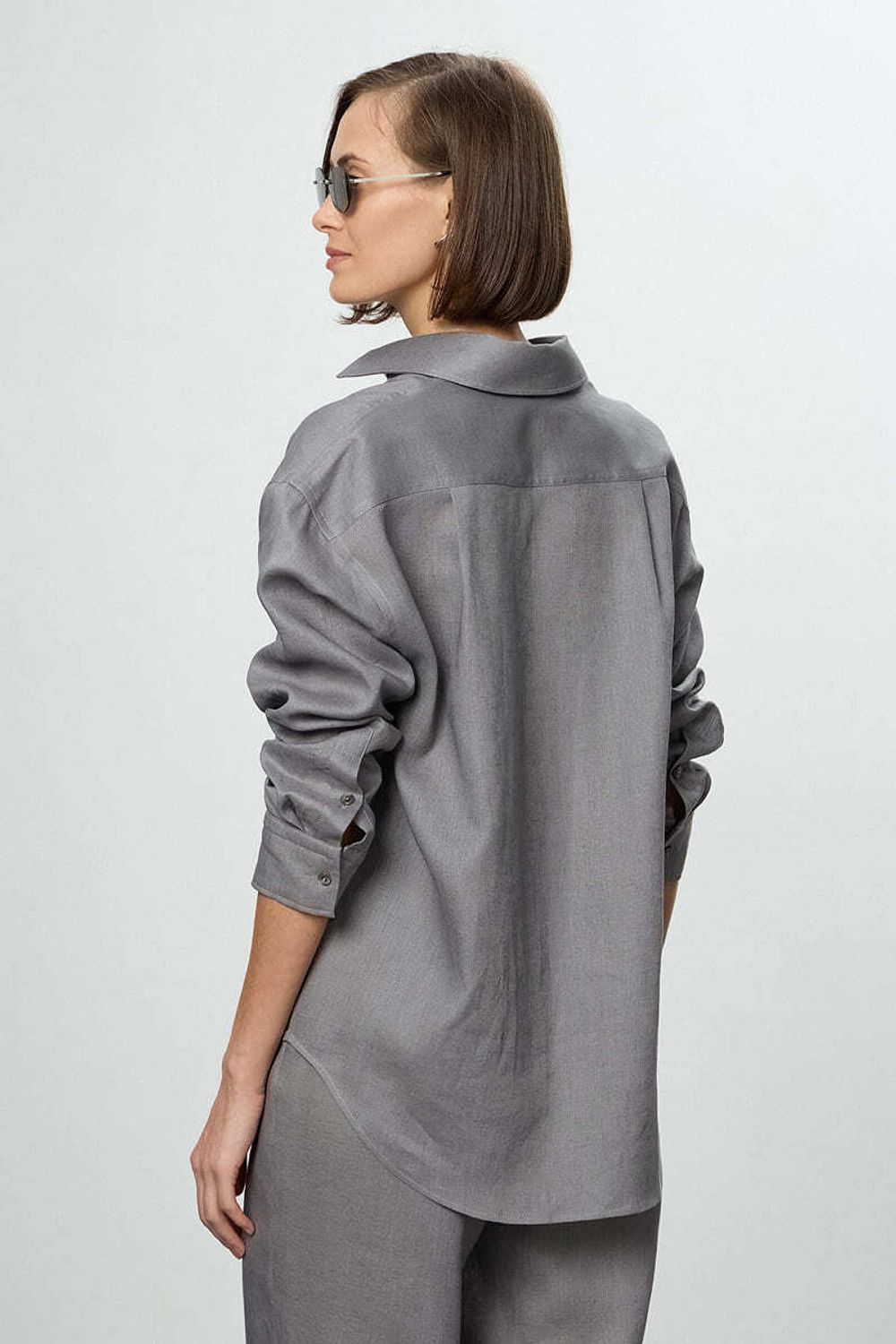 Рубашка Хельсинки серый лен (Размер XS, S)