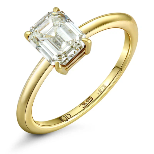 Кольцо с выращенным бриллиантом 1.610 ct