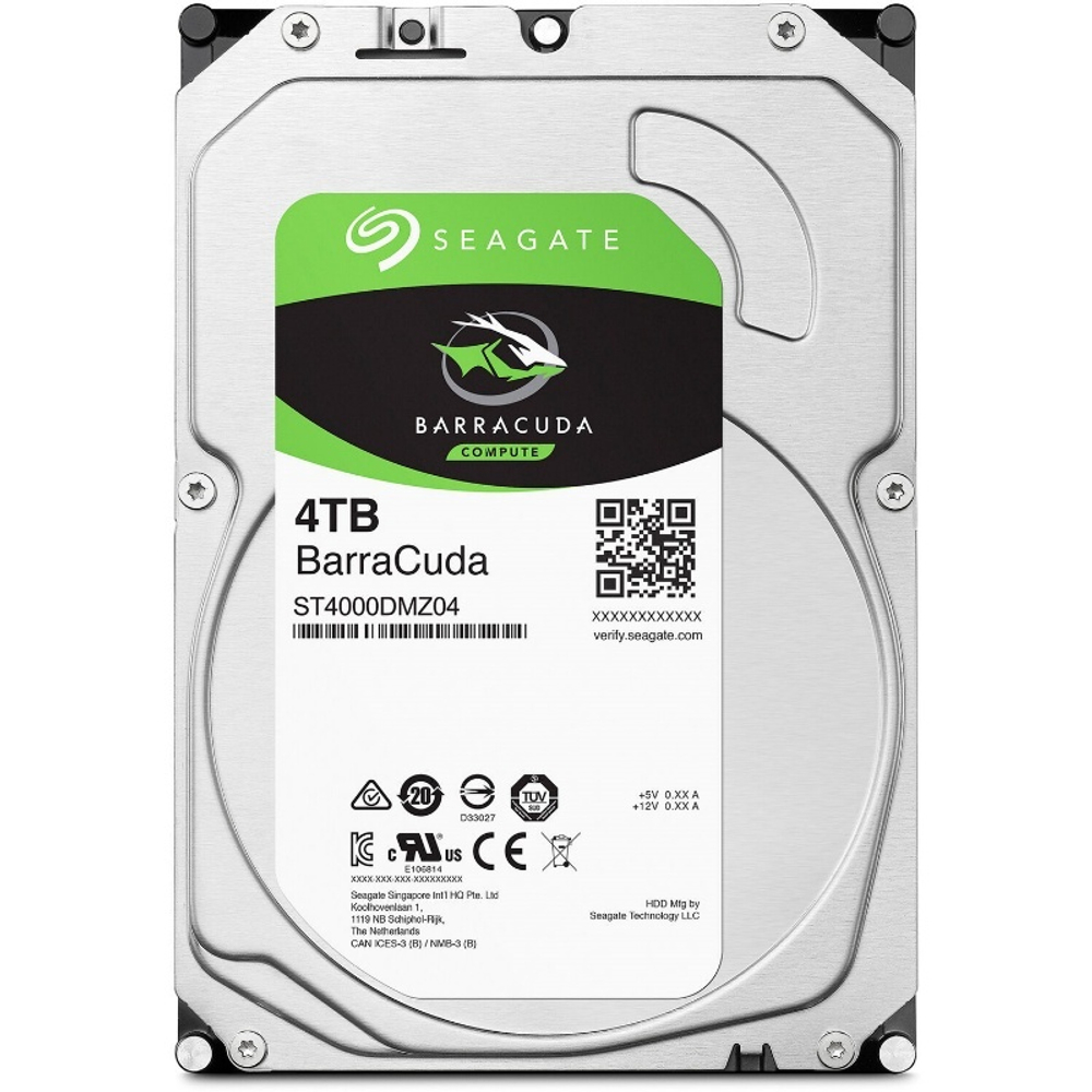 Жесткий диск Seagate Barracuda HDD 3.5" SATA 4Tb, 5400 rpm, 256Mb buffer, 512e/4kn, SMR