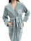 Халат женский с капюшоном 045 серый Cassoli Турция