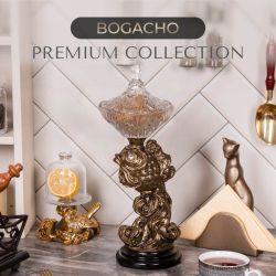 Сахарница стеклянная с крышкой Рыбка Заветное желание Золото