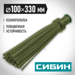 СИБИН 420 х 110 мм, полипропилен, коническое резьбовое соединение, круглая, пластиковая метла (39221)
