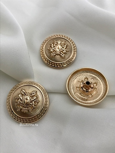 Шляпка под установочные кнопки золото герб