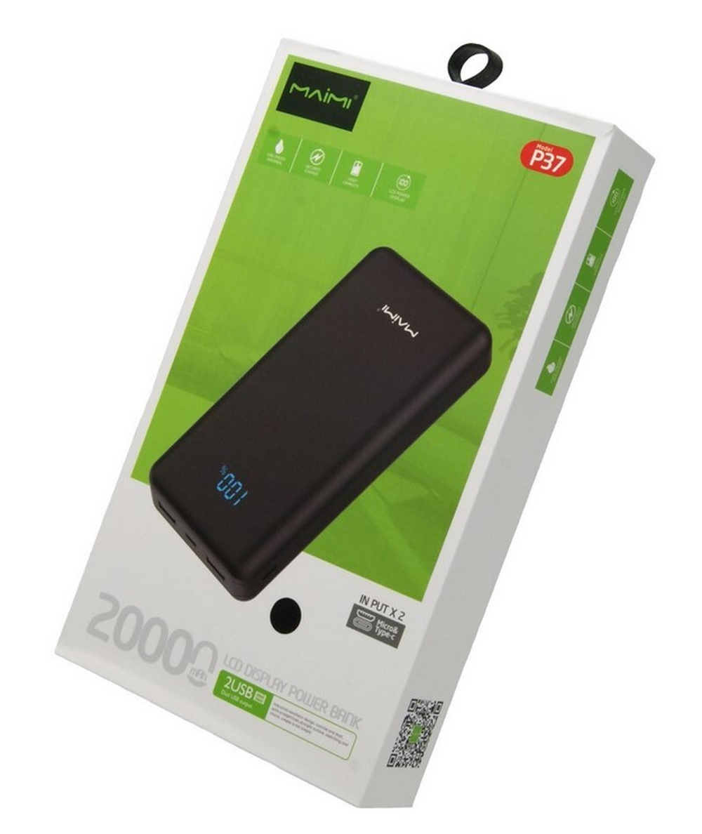 Портативный аккумулятор MAIMI P37 20000 mAh (черный)