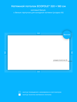 Матовый натяжной потолок 5.8 м2