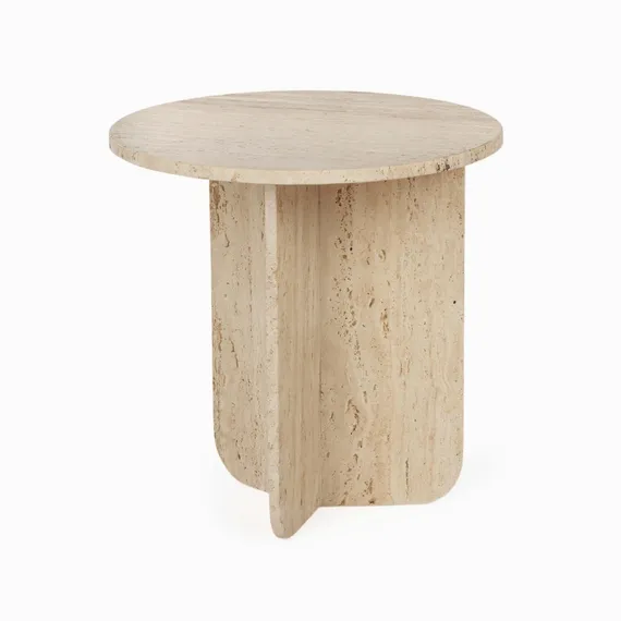 Кофейный стол Pia Ø41х41 см, известковый итальянский мрамор