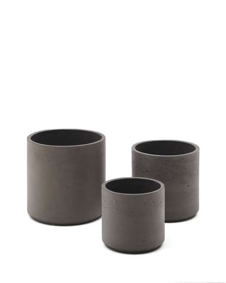 Набор Sintina из 3 цветочных горшков серого цвета Ø 23 см / Ø 27,5 см / 32 с
