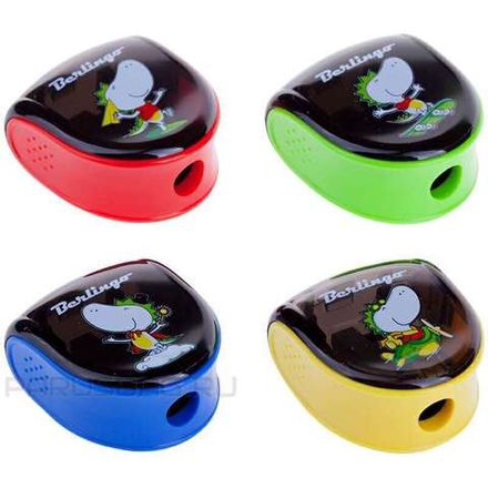 Точилка пластиковая Berlingo Tiny Dragon 1 отверстие, с контейнером, ассорти