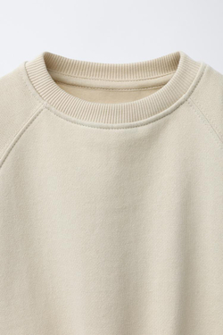 ZARA ТОЛСТОВКА С РЕЛЬЕФНЫМ ЛОГОТИПОМ, ЗЕЛЕНОВАТЫЙ