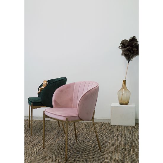 Стул coral, велюр, пыльная роза