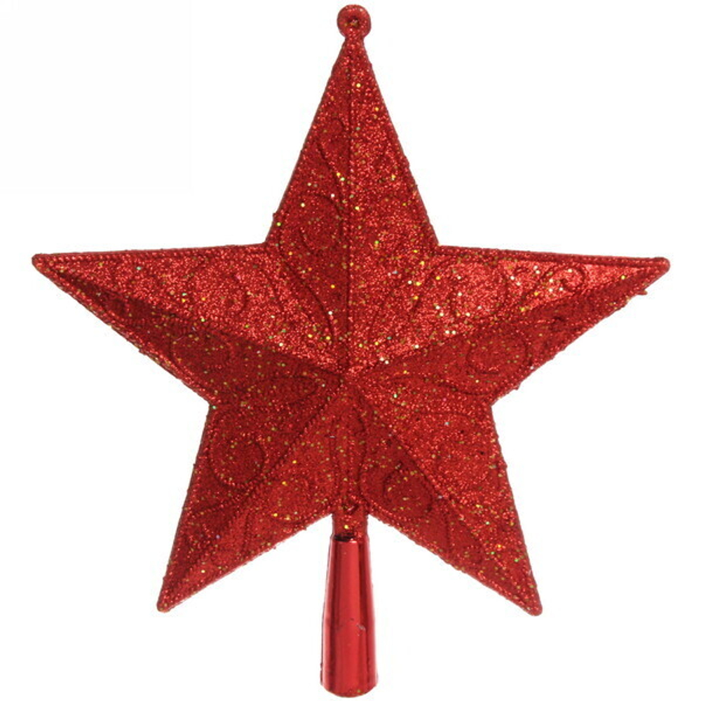 Звезда на ёлку 23 см «Сияние», Красный