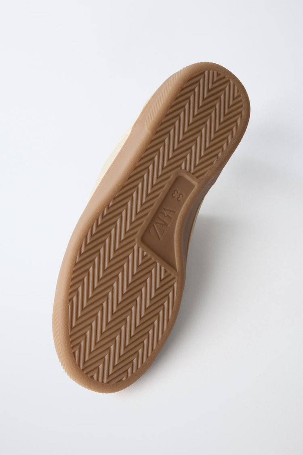 ZARA КОМБИНИРОВАННЫЕ КЕДЫ, ЭКРЮ