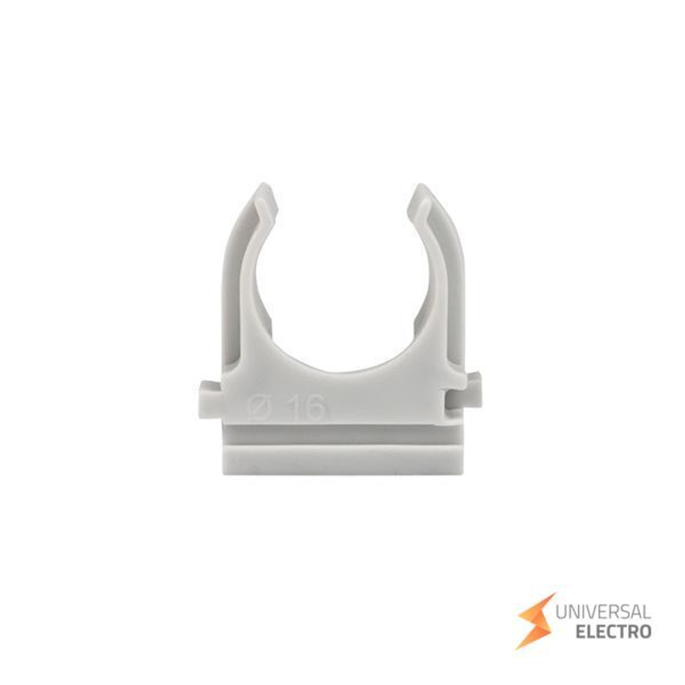 Крепеж-клипса d16 мм (100 шт) серая EKF-Plast