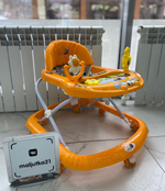 Ходунки "Солнышко С", 7 колес, муз. игрушки, колеса силикон (Alis) (оранжевый)