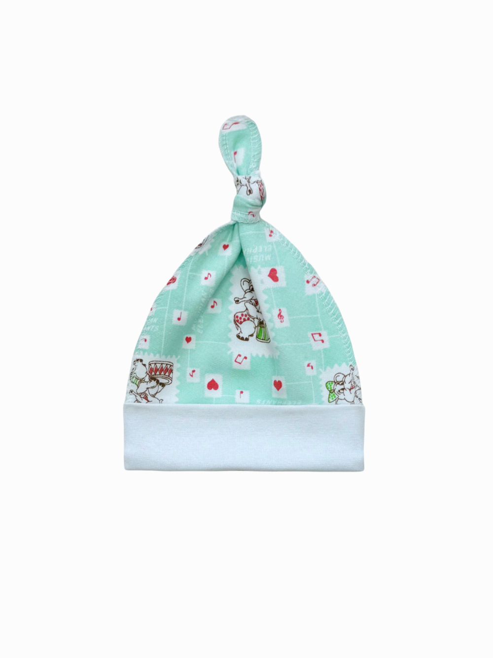 Шапочка-узелок (утепленная) Слоники