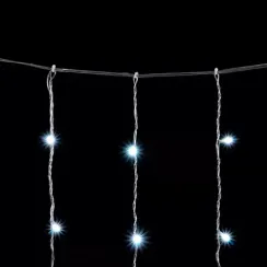 Светодиодный мерцающий облегченный занавес 2*3 м, 220V., 600 холодных белых LED ламп, прозрачный ПВХ, Beauty Led (PCL600NOTBL-10-2W)