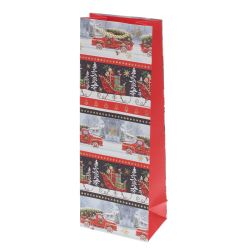 GAEM Пакет подарочный для бутылок (бумага 210г/м2, блок 12шт), L12,5 W8,5 H36 см, 4в.