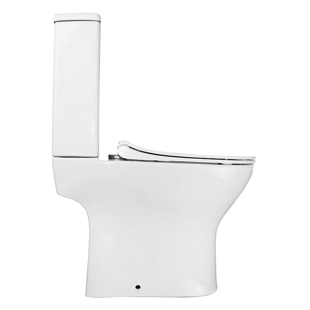 Унитаз-компакт Azario Mist 385х610х800 напольный, безободковый, с быстросъемным сиденьем микролифт (AZ-45)