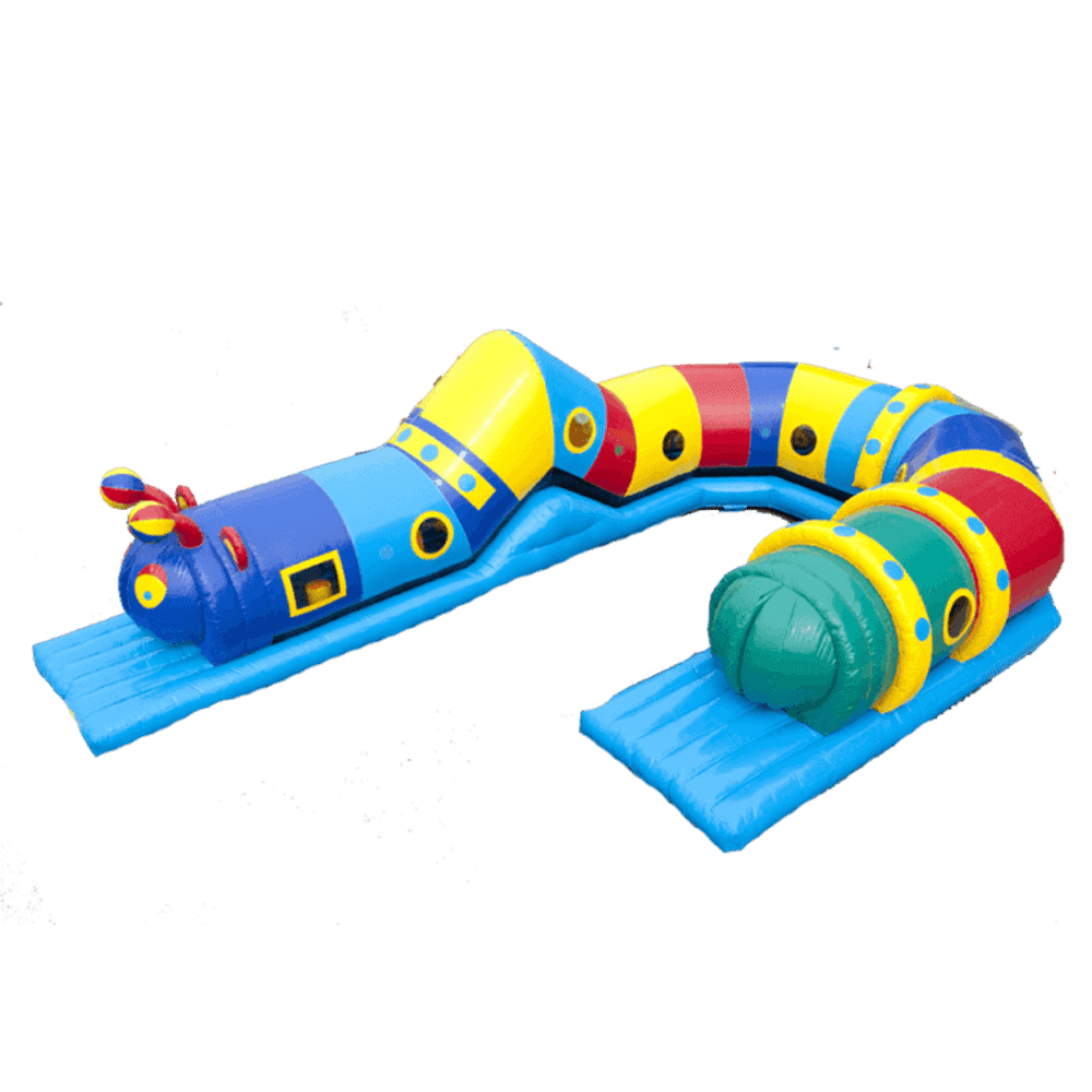 Коммерческий надувной батут "Тоннель гусеница"
