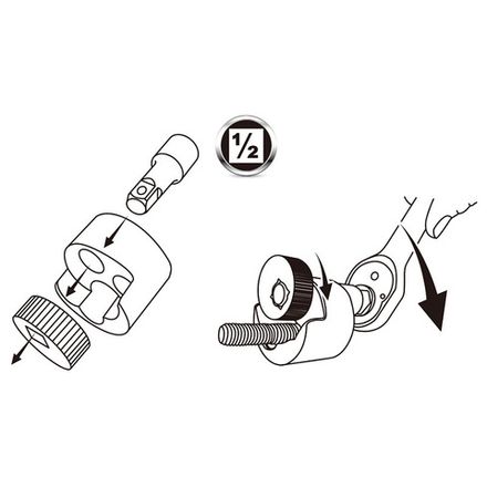 Цена на KING TONY (9TD404-0619M) Шпильковерт, 6-19 мм, эксцентриковый