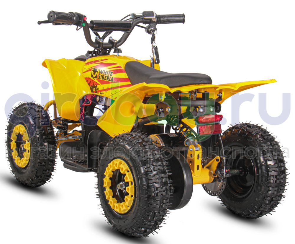 Детский электроквадроцикл WHITE SIBERIA SNEG LETO R 1000W - Желтый фото 3 фото №8