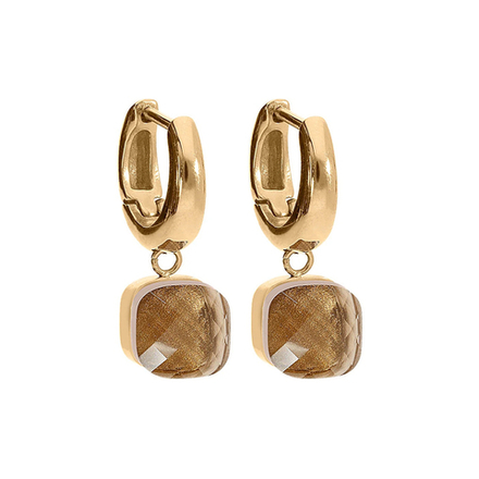 Серьги Qudo FIRENZE (G) Smoked Topaz 107001/20-5108