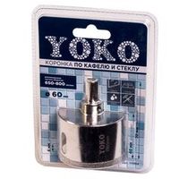 Коронка алмазная по кафелю и стеклу 60 мм с центрирующим сверлом Yoko