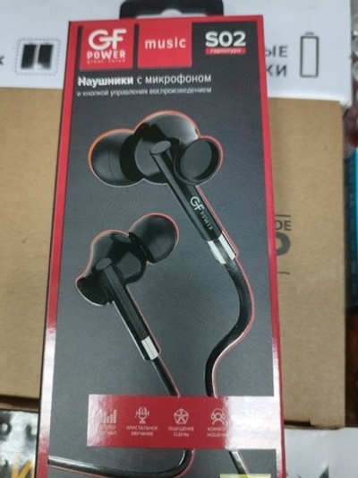Наушники  GFPower S02с микрофоном черный