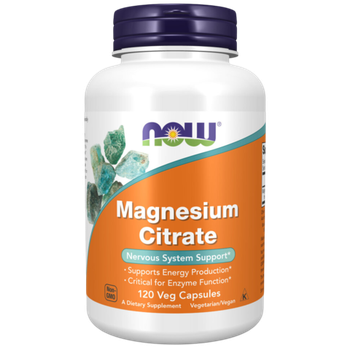 Now Foods Magnesium Citrate 400 mg 120 veg capsules , Цитрат магния, Магний