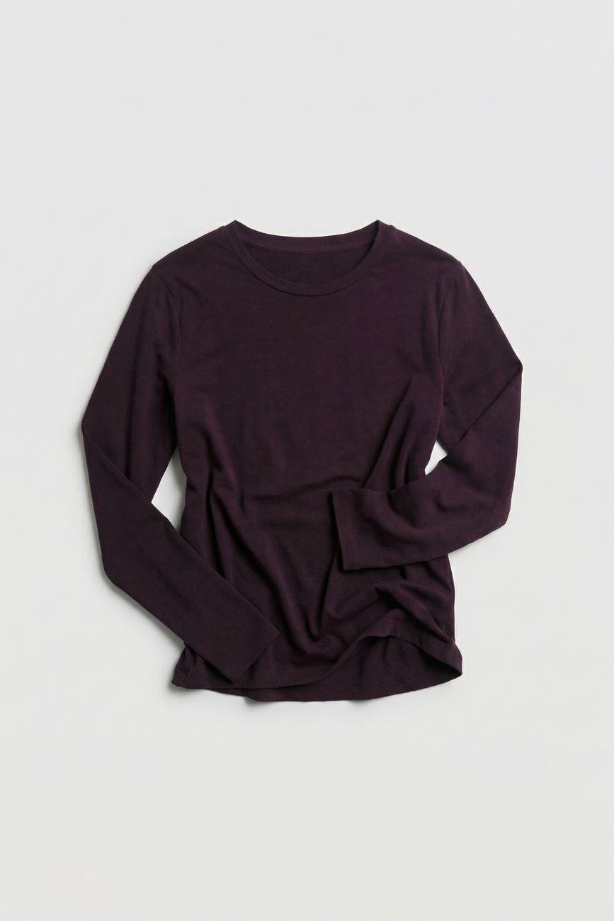 Лонгслив из трикотажа, инжир