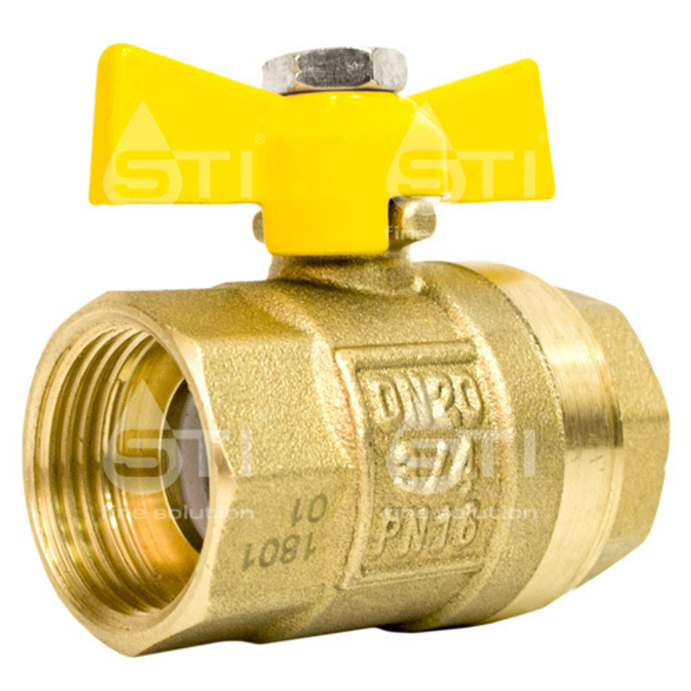 Кран шаровой газовый STI ГГ бабочка 20