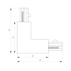 Коннектор угловой LGD-4TR-CON-L-EXT-BK (C) (Arlight, IP20 Пластик, 3 года) 024721