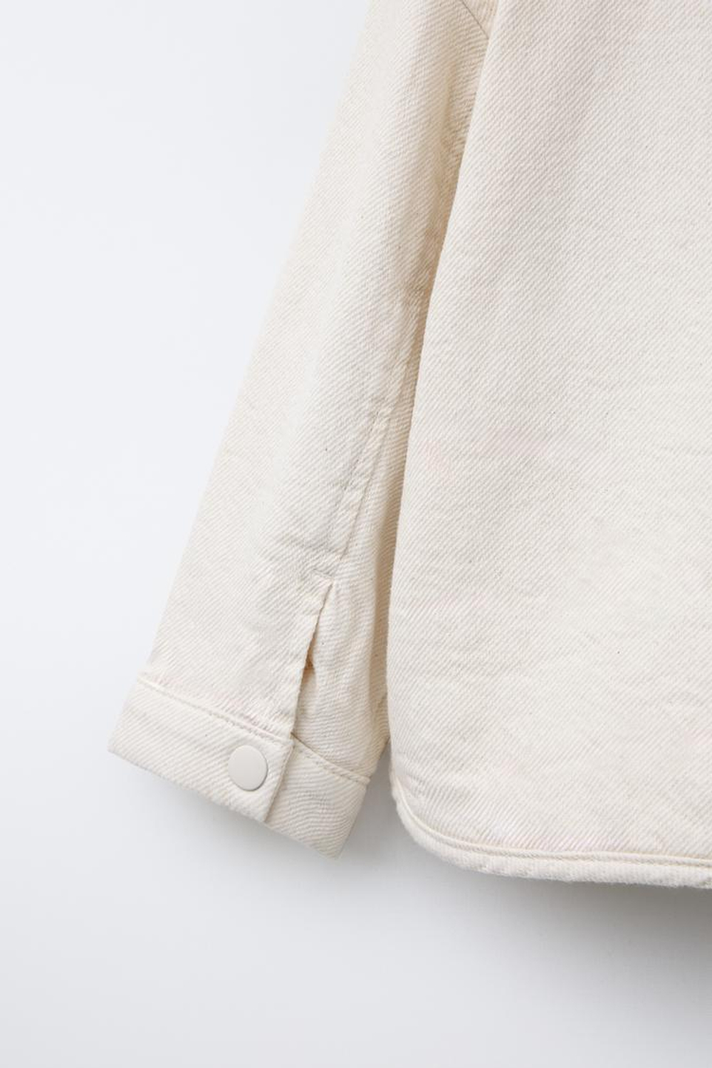 ZARA КУРТКА ИЗ ТВИЛА, ЭКРЮ