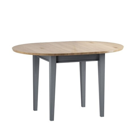 Стол обеденный раскладной «Форест»/«Сканди» 90/125 серый 7046/антик