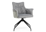 Стул на металлокаркасе Woodville Kaser 360 крутящийся grey, black, ножки черные