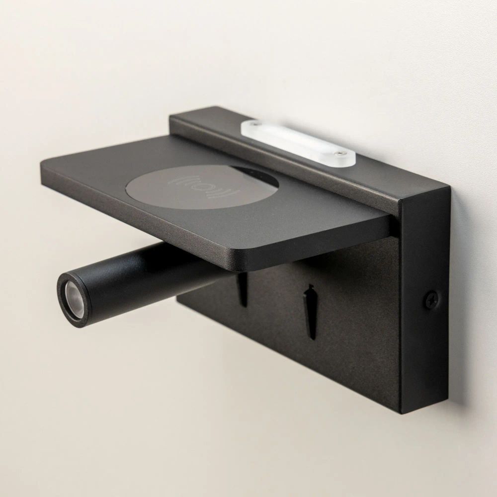 Citilux Декарт CL704371 LED USB QI Светильник поворотный Чёрный