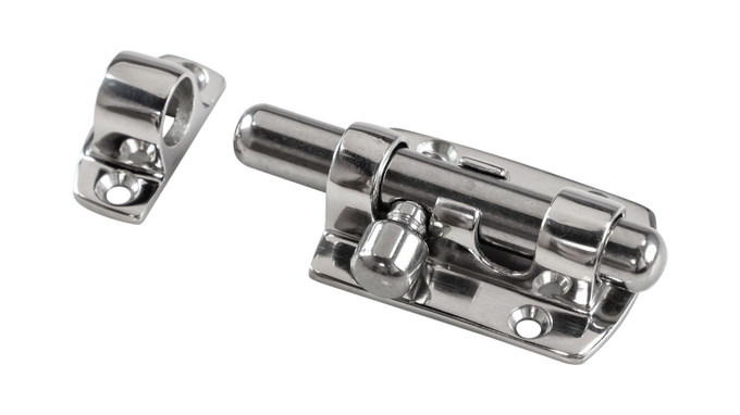 Задвижка дверная 60х30 мм, нержавеющая