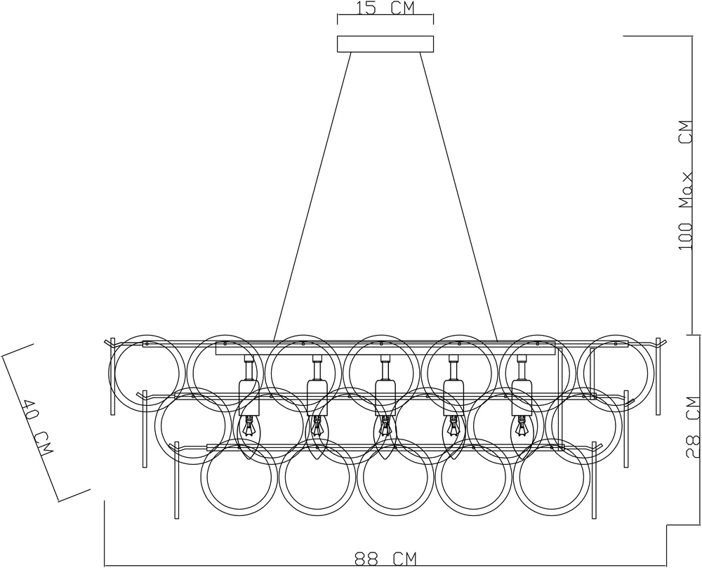 Подвесная люстра Divinare CHLOE 7566/02 SP-13